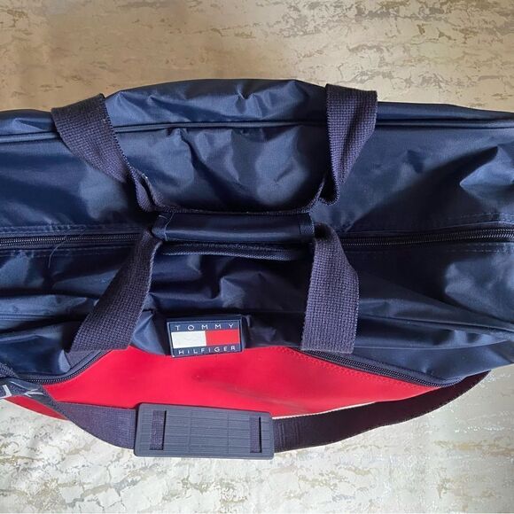 Tommy Hilfiger Duffle bag Color block logo Y2K 90s - Picture 7 of 15